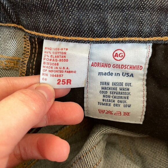 AG ADRIANO GOLDSCHMIED the Kiss Slim Straight Leg Jeans Dark Wash Low Rise Y2K - Picture 6 of 11